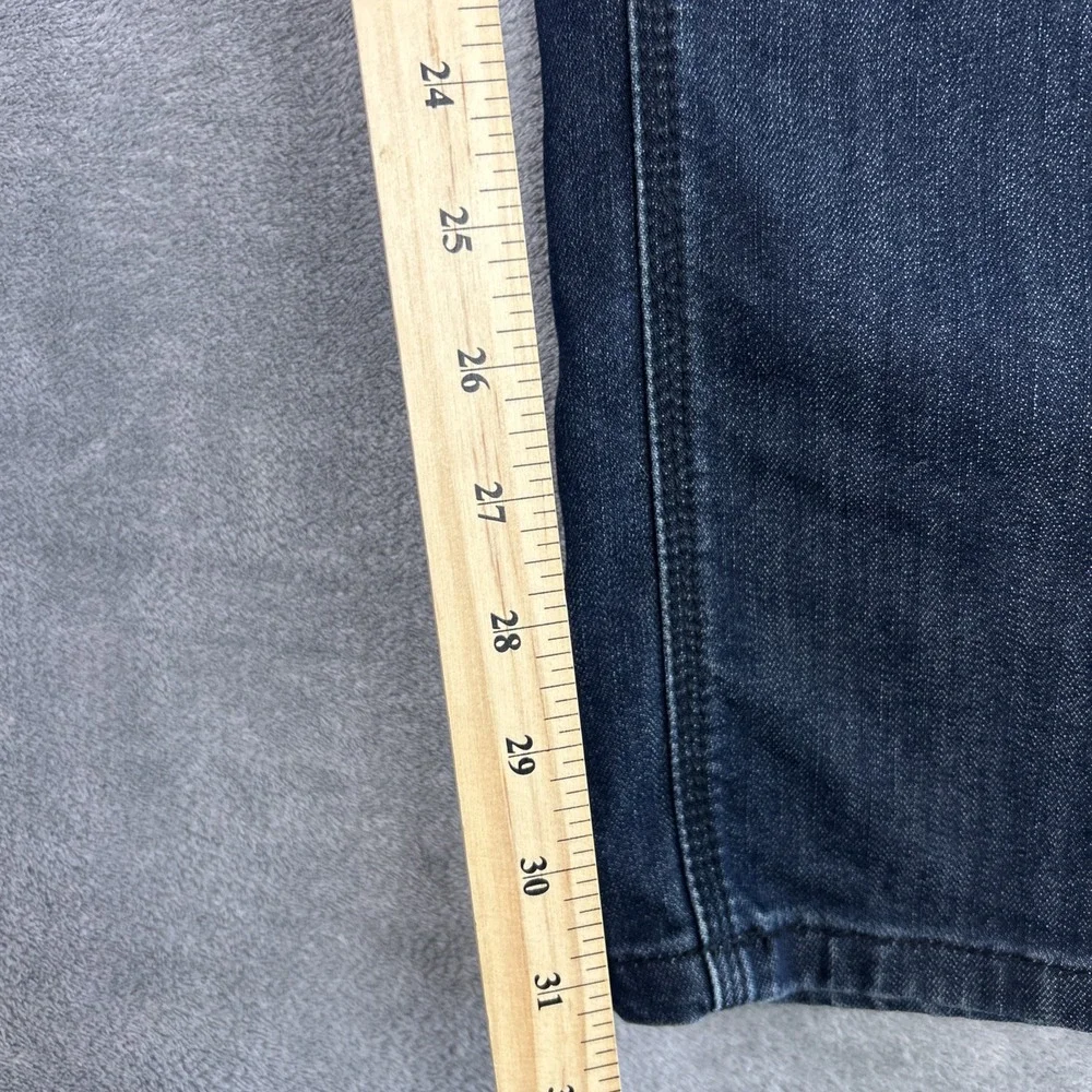 21 MEN Men's 34 X 32 Dark Blue Jeans Denim Pants 5 Pockets Slim Straight Retro